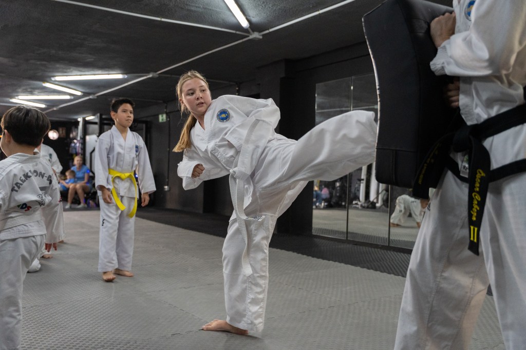 Grupo de Taekwon-Do infantil de La Fábrica en Santa Cruz de Tenerife